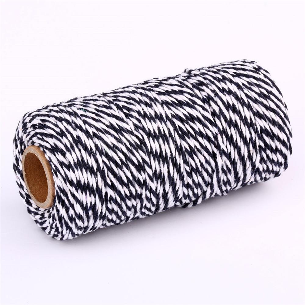 100 Meter 2 mm Baumwoll-Bäckerschnur, Baumwollkordel, Seil für Heimdekoration, handgefertigte Weihnachtsgeschenkverpackung, Basteln, DIY-Geschenkpapier