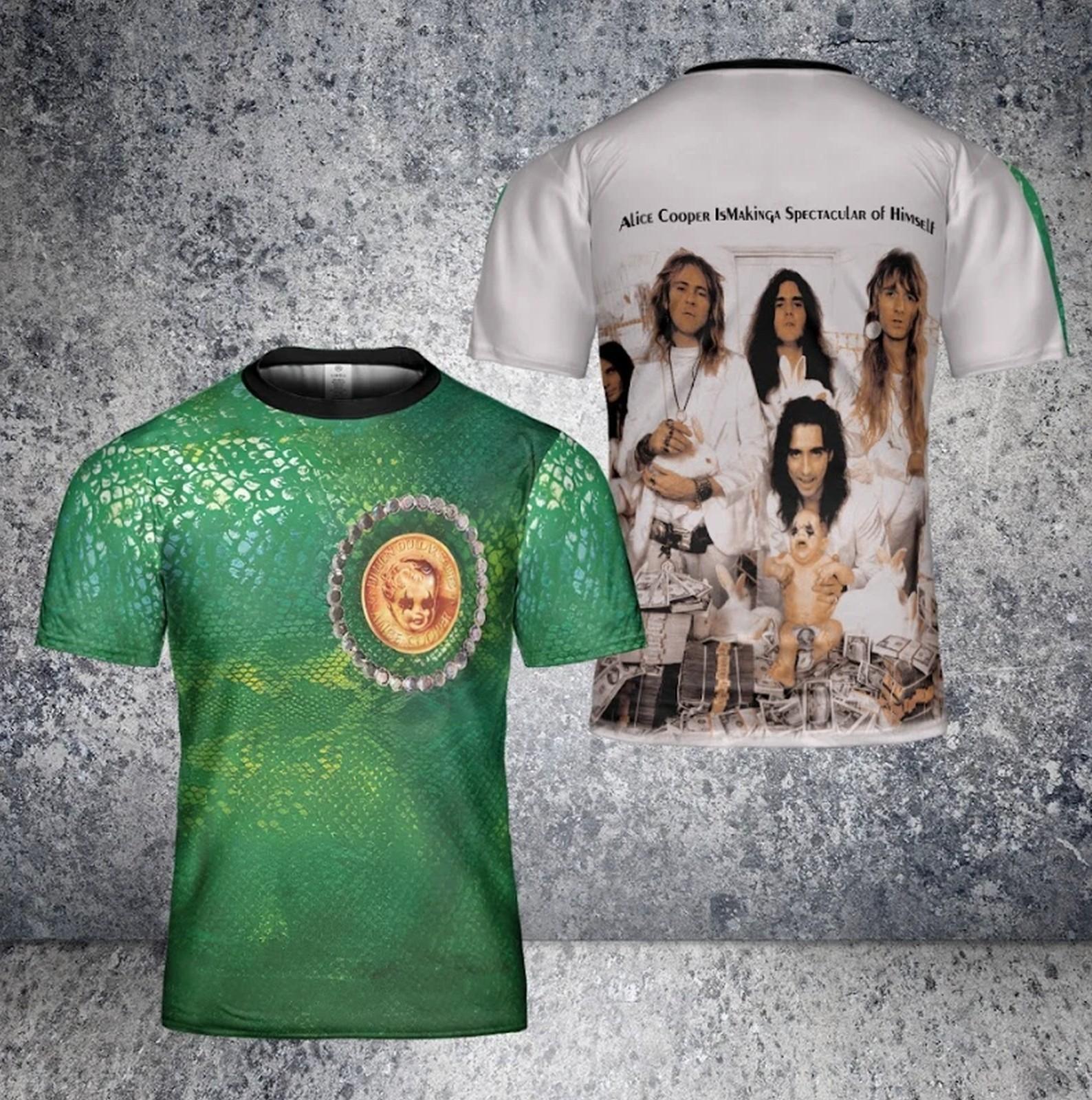 ALICE COOPER Billion Dollar Babies Album Cover AOP 3D T-Shirt S