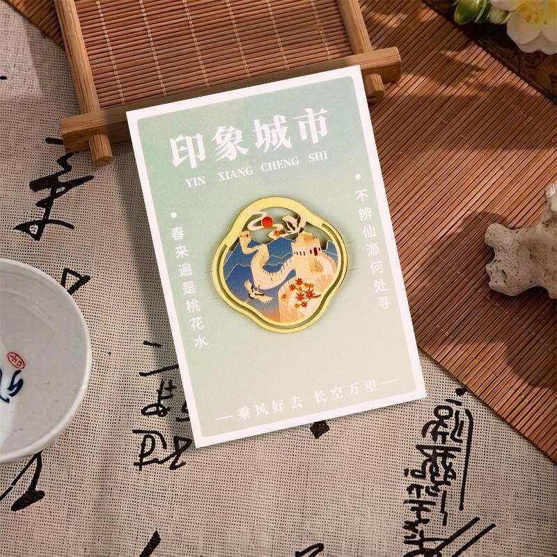 Beijing Forbidden City Metal Bookmark - Classical Chinese Style Souvenir and Cultural Gift