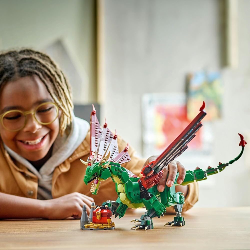 LEGO Creator Medieval Dragon Building Set 31161 for Kids Ages 9-11 Educational Toy