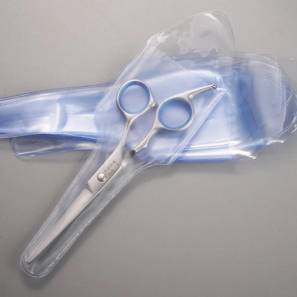 10pcs Single-sided Hair Scissors Sleeves PVC Waterproof Sharpening Tool Protection Disposable Scissors Bag Tool Protection