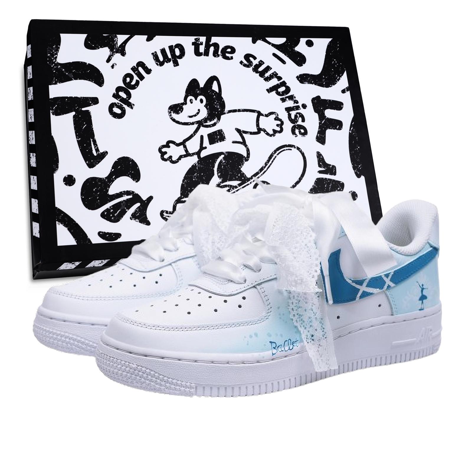 

Nike Air Force 1 Low top Skateboard Shoes Unisex White Blue DD8959-100(Team969 BOX) 43