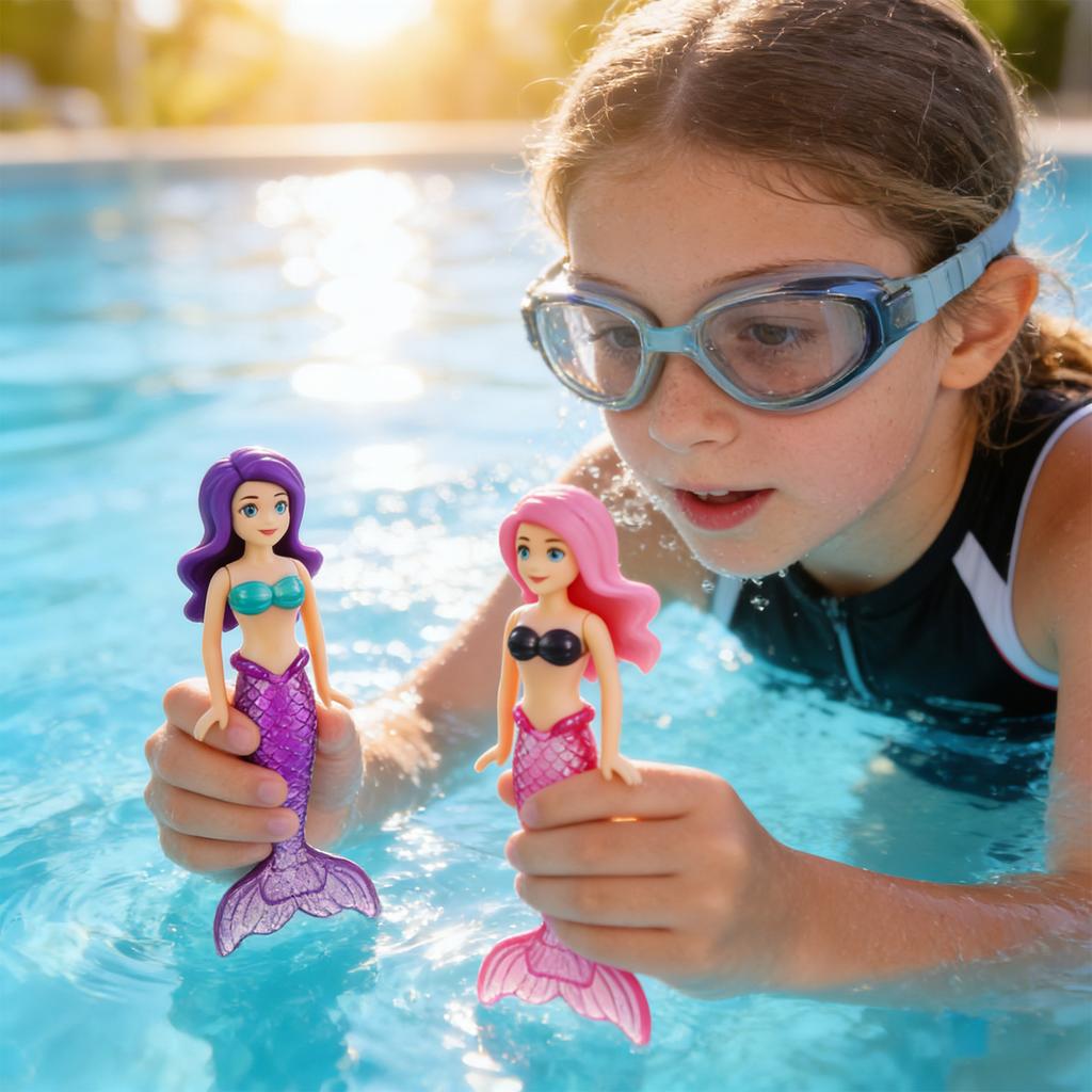 Treasure Chest Children's Swimming Pool Diving Treasure Hunting Water Play Toy Set