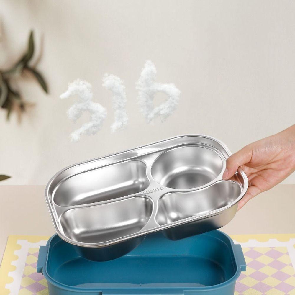 Sealed 4 Compartment Lunch Box Large Capacity Thermal Lunch Box  School