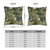 Sage Jungle Crane Chinoiserie Square Pillowcase Polyester Linen Velvet Pattern Zip Decorative Pillow Case Bed Cushion Cover