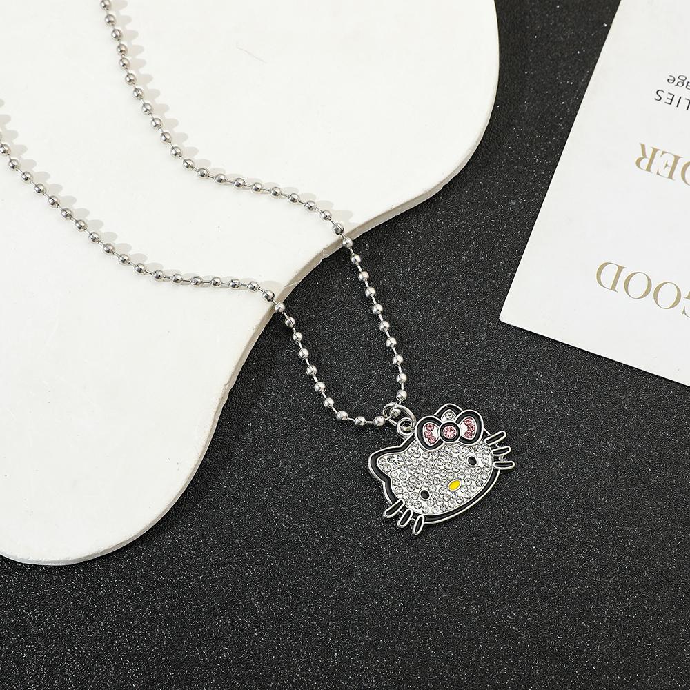 Sanrio Hello Kitty Necklace Fashion Anime Figure Hello Kitty Pendant Necklace for Student Birthday Party Jewelry Gifts