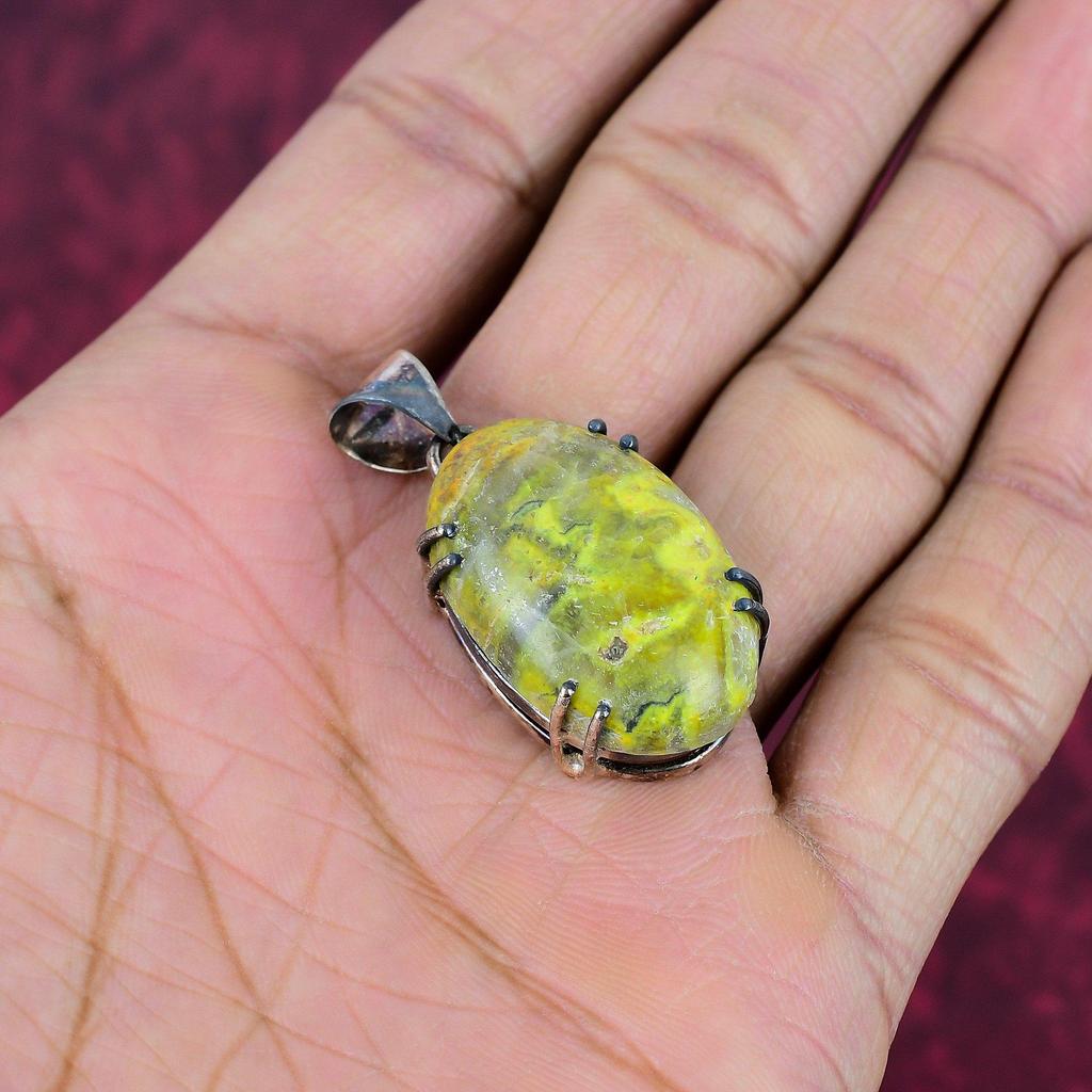 Hummeljaspis Anhänger, 925 massives Sterlingsilber Edelsteinschmuck, Handgefertigter Anhänger, Zum Muttertag