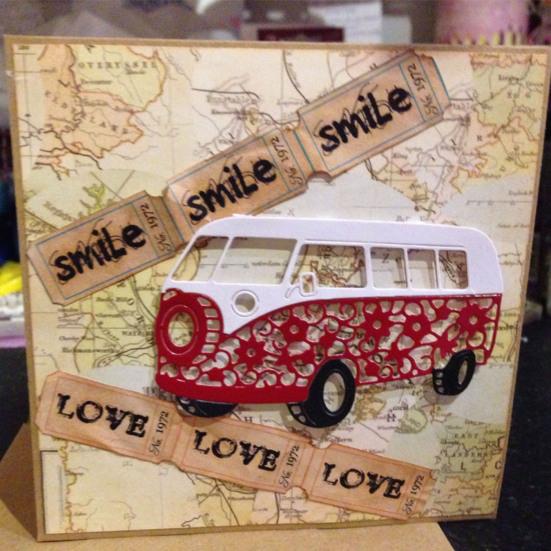 Cutting Die Bus Shape Creative Carbon Steel DIY Wide Application Embossing Stencil for Paper