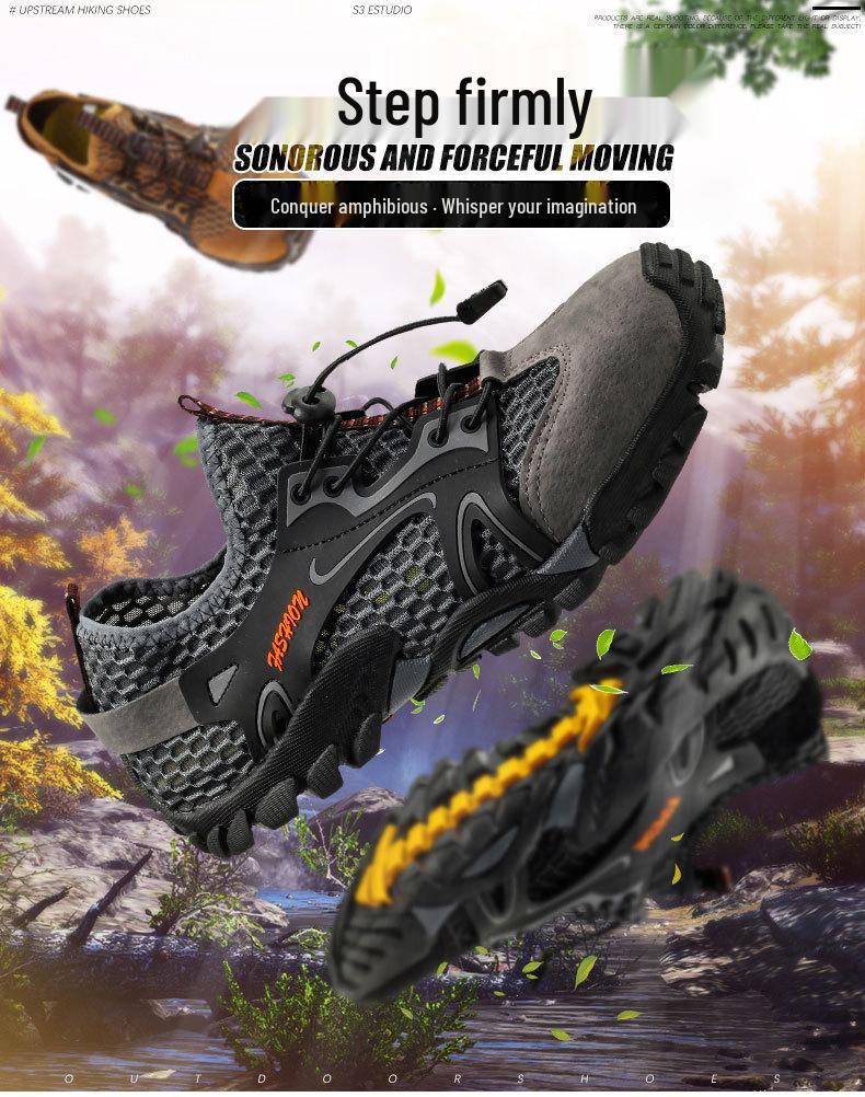 Men's Plus Size Five-Finger Outdoor Hiking and River Tracing Shoes - Summer Trend Swimming Style