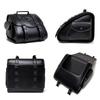 Retro Punk Motorcycle Seat Bag Strong PU Leather Waterproof Tool Storage Easy Mount Side Bag for Bike Riding