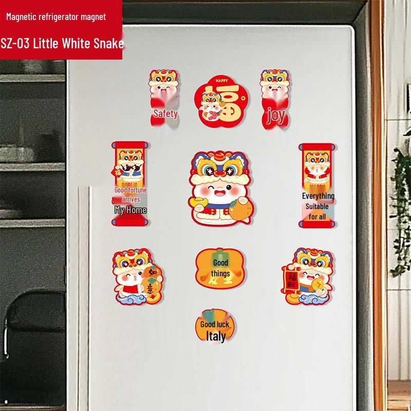

2025 год Змеи Милый магнит на холодильник - Декор к Празднику Весны
