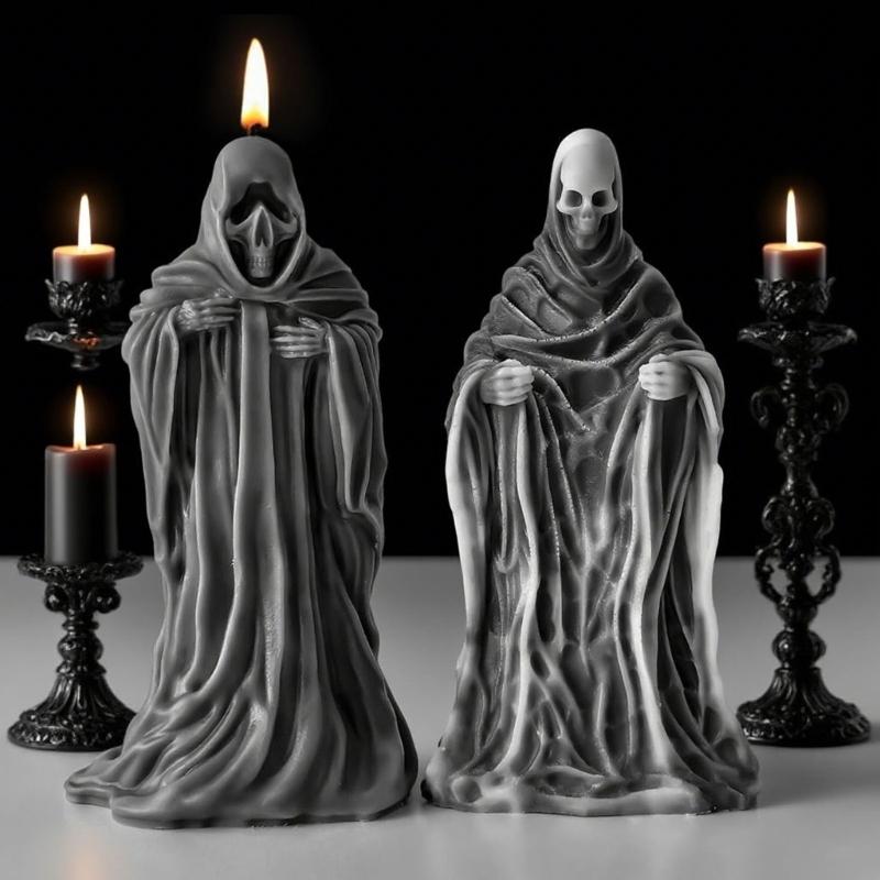 Reusable Skull Shaped Silicone Mould Halloweens Crafting Safe Materials Candle Soap Making Art Project Accessory