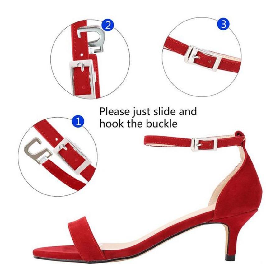 Verão quente saltos baixos moda feminina sandálias de casamento salto alto dedo do pé aberto fivela de casamento bombas de veludo