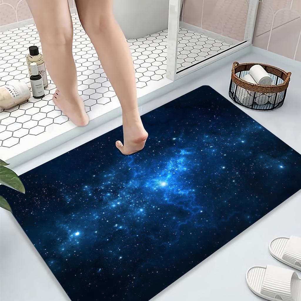 1Pcs Luxury Starry Sky  Kitchen Mat Soft Thickened Kitchen Floor Mat Waterproof Non-slip Oil-proof Floor Mat Runner Rug