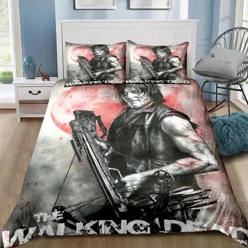 Hot TV Bedding Set Walking Dead Daryl Dixon Wings Single Twin Full Queen King Size Bed Set Adult Boys Bedroom 3D Print