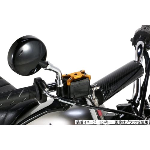 KITACO Round Mini Mirror Stay 50L Type Mounting Diameter M8+M10 Adapter Included 1 Piece Universal Plated 675-1400390