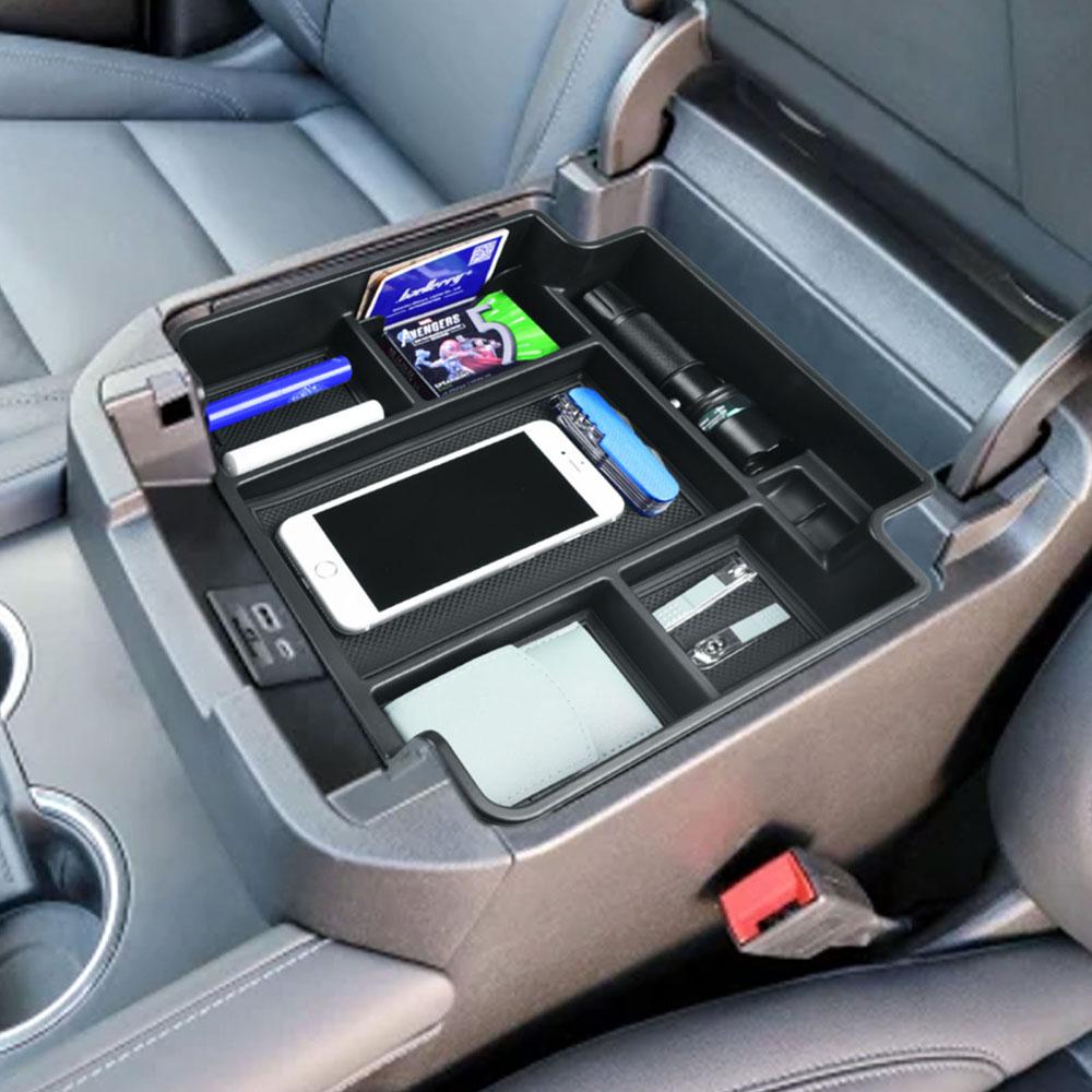 Full Size Center Console Organizer for Chevy Suburban Tahoe GMC Yukon Accessories 2025-2025, Interior Armrest Storage Box