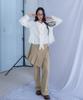 OURO Pleats Skirt Layered Pants [ Camel ]