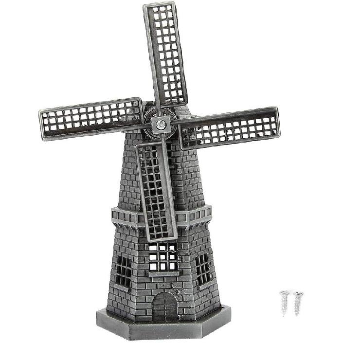 Windmill Ornaments, Mini Vintage European Holland Windmill Statue for Home Office Desktop Bookshelf Decor