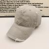 American retro washed old baseball cap embroidered B letter soft top cap men's and women's face small trendy hat