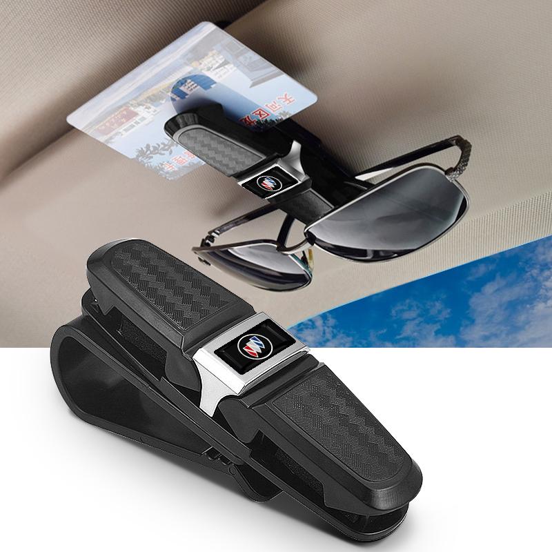 1pcs Car Sun Visor Glasses Box Universal Sunglasses Clip Card For Buick Verano Velite Lesabre Riviera Avenir GL6 GL8 Envision Excelle