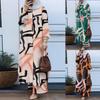 2024 Floral Print Two-Piece Muslim Women's Retro Long Shirt & Wide-Leg Pants Suit for Spring & Autumn