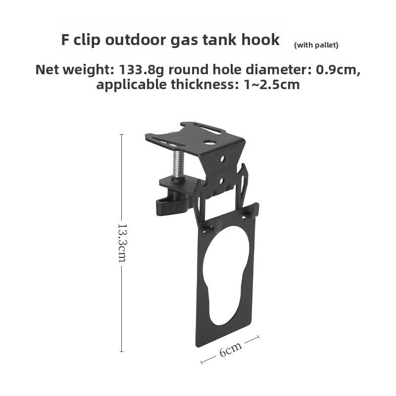 Hang Gas Canister Hook Outdoor Multi-purpose Gas Tank Hook With Hanging Plate Bottle Opener Camping Table Gas Stove Tank Hook 4
