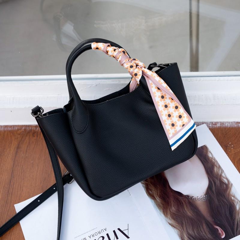 High End Handbag Women In Niche Simple Hand-held Tote Bag Stylish Versatile Single Shoulder Diagonal Cross чёрный