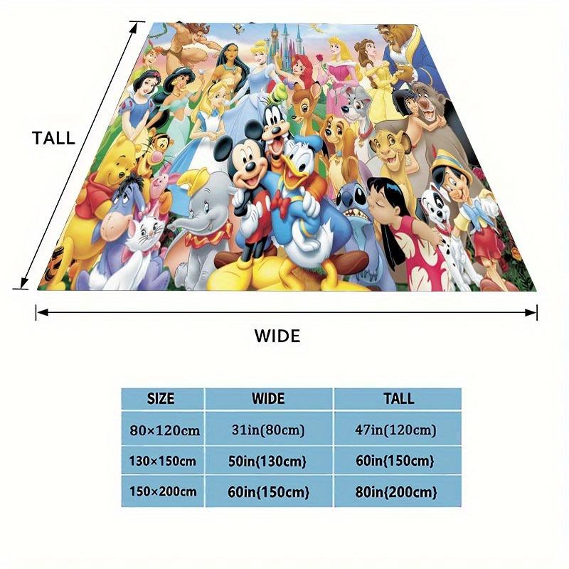 1pc Mickey Printing Blanket - Soft, All-Season Throw for Living Room, Bedroom,Personalized Gift with Adorable Cartoon Design