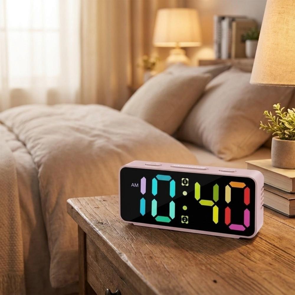 Multi-functional Desktop Alarm Clock 12/24H Display Digital Alarm Clock Table Clock  Bedroom