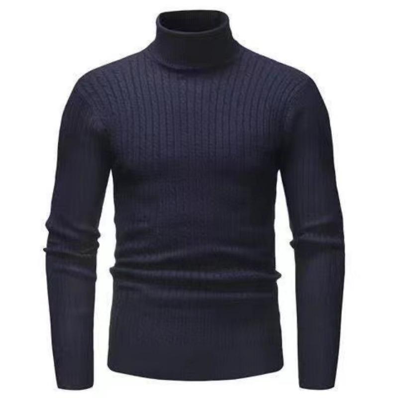 Men’s Slim Fit Mock Neck Pullover Knit Sweater