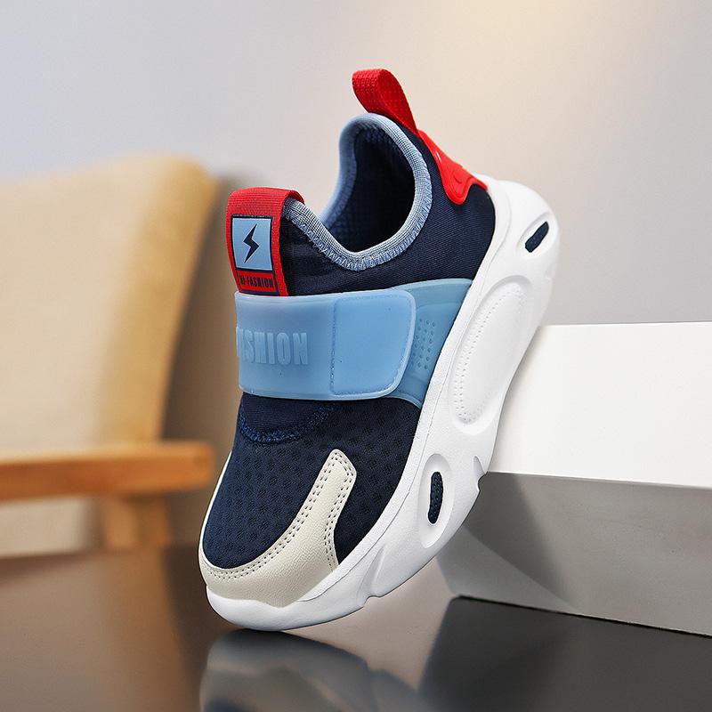 Boys' Shoes Summer New Style Children's Slip-on Mesh Shoes Breathable Mesh Girls Soft Bottom Sports Running Shoes