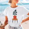 Cute Pattern Plant T-Shirt Summer Regular New Women's Trendy Aesthetics Cute Cartoon Printed Casual 90s Basic Women's Top