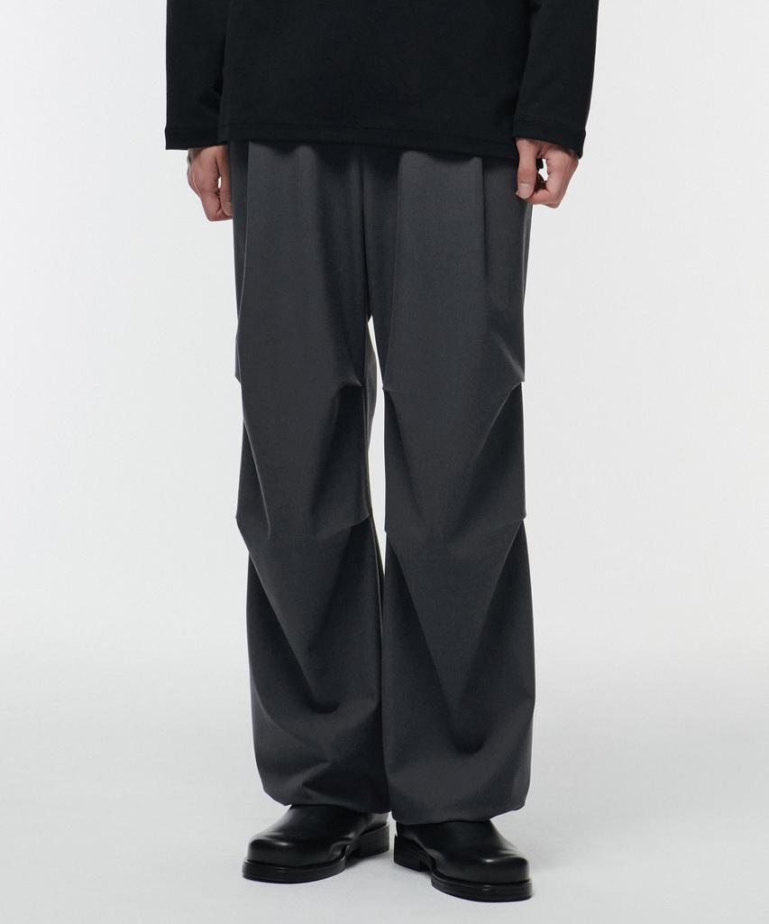 MUSINSA STANDARD Parachute Banding Slacks [Gray]