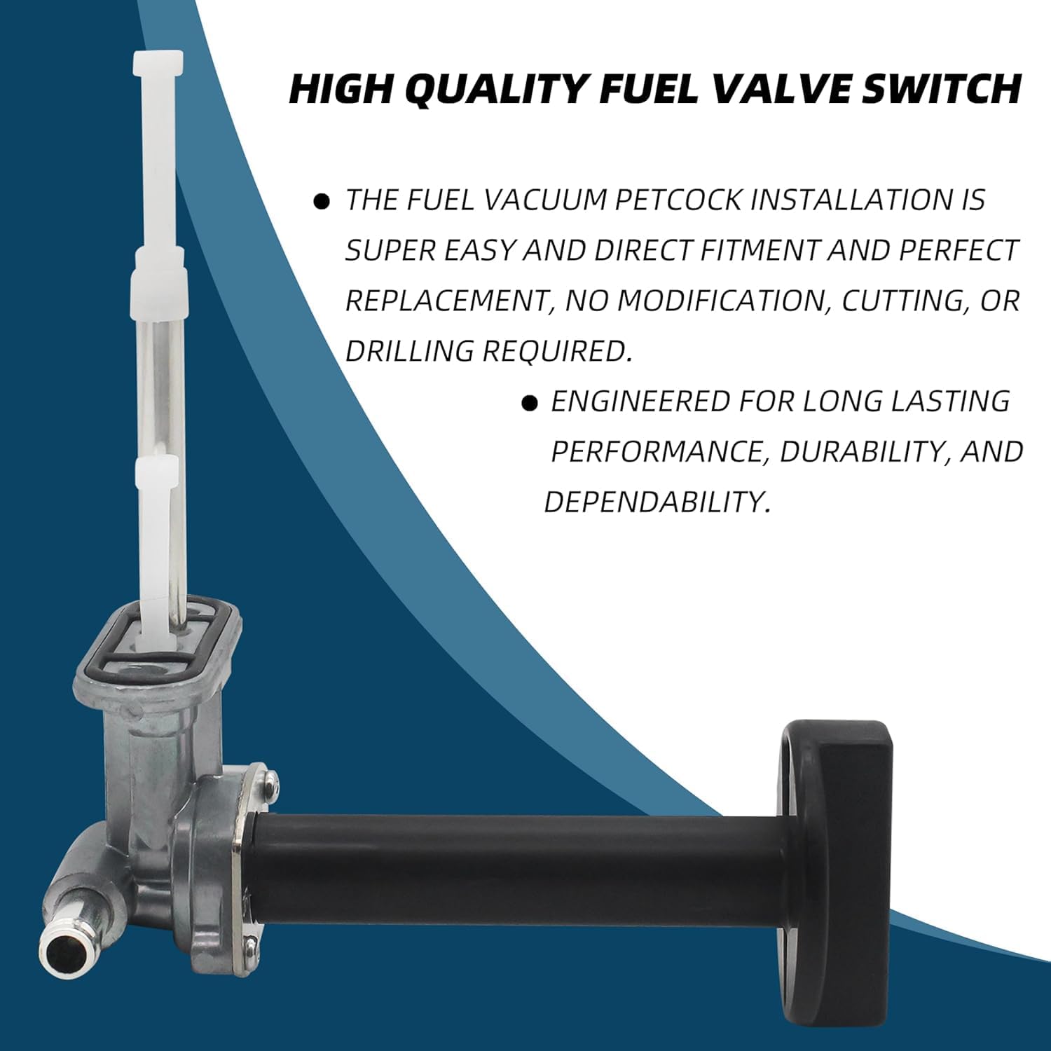 5GH-24500-10-00 Fuel Vavle Petcock with Lever Screw Shut Off Gas Tank Switch Fits For Yamaha Kodiak 400 YFM400 Kodiak 450 YFM450 YFM400FA 4x4