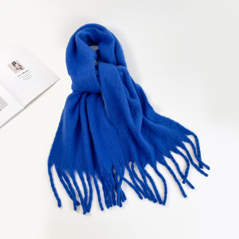 Winter Schal Frauen Luxus Herbst Winter Kaschmir Schal Verdickt Warme Schal Klassische Quasten Flauschigen Schal Einfarbig Weiche Schal