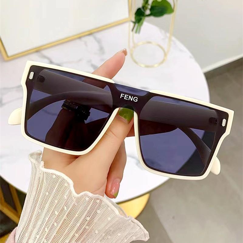 Oversized Sunglasses Woman Fashion Rimless Vintage Square Sun Glasses Eyeglasses Luxury Brand Design UV400 Female Shades Eyewear