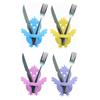4Pcs Easter Knife Fork Holder Tableware Bag Non-woven Chick Rabbit Cutlery Bag Organizer Easter Bunny Party Supplies Home Decor