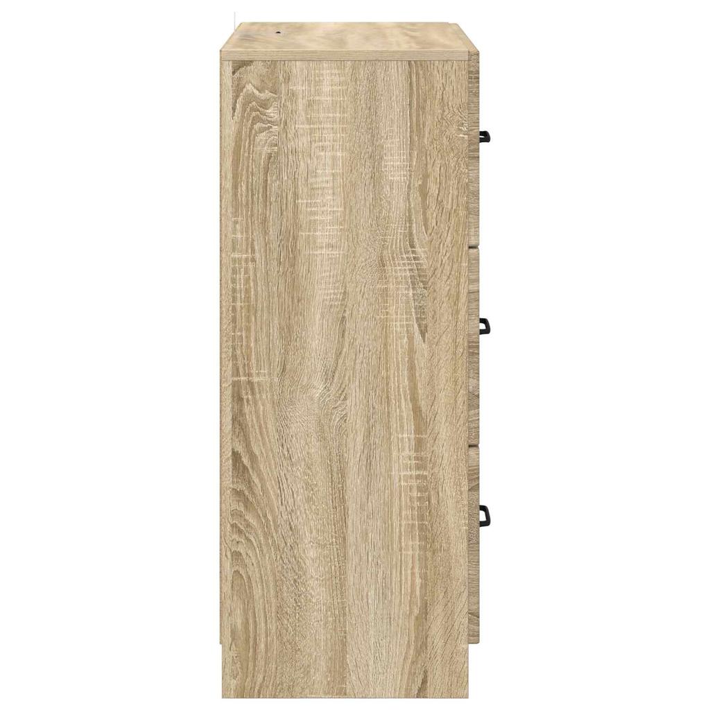 Drawer Cabinet In Sonoma Oak Finish 66 X 34.5 X 87 Cm Particleboard