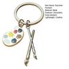 Palette & Paintbrush Keychain Pendant Creative Art Theme Keychain Portable Keychain