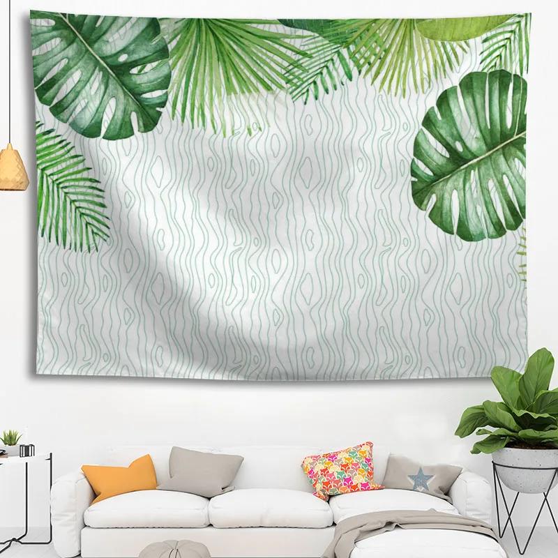 Custom High Quality Palm Leaf Hanging Tapestry Home Party Decoration Tapestries Photo Background Cloth Table Cloth Wall Tapes