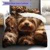 Yorkshire Terrier Pattern Bedding Home Decoration Birthday Gift (1 * Duvet Cover + 2 * Pillowcase, Without Core)