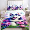 3pcs Husky Puppy Duvet Cover Set -Includes 1 Duvet Cover and 2 Pillowcases, No Quilt Core, All-Season Home Decor  Yy251111153