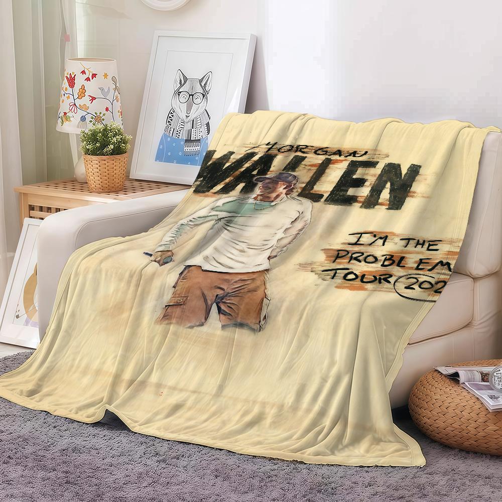 Singer M-morgan W-wallen Blanket Warm And Soft Suitable For Bedroom Living Room Sofa Bed Office Travel Camping