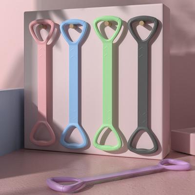 Banda de Resistencia Fitness Figura 8 con Mango Antideslizante Portátil Hombres Mujeres Brazo Hombro Estiramiento Entrenamiento de Fuerza Ejercicio Correa Elástica Cuerda de Tensión