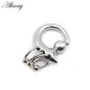 Alisouy 1PC zacisk sprężynowy ze stali nierdzewnej kulkowy pierścionek z koralikami obciążniki uszu duży wskaźnik rozciągnięte kolczyki z płatkami ucha Expander biżuteria do ciała
