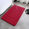 Striped Quilted Coral Fleece Non-Slip Bathroom Floor Mat
