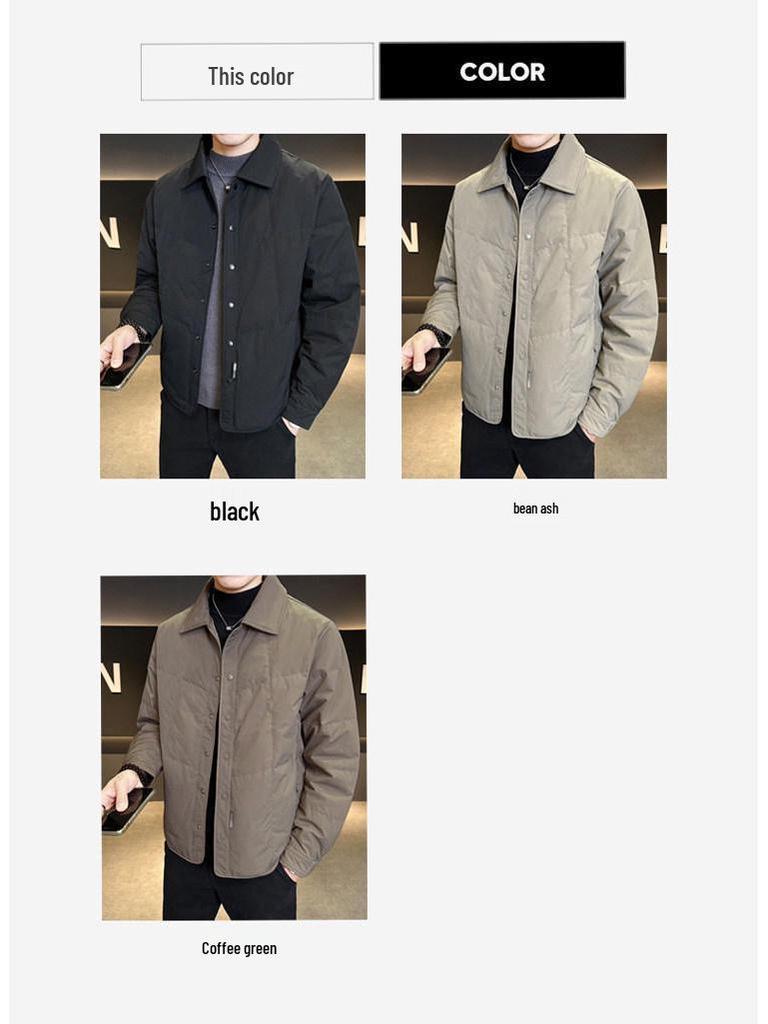 National Standard 90 Men's Trendy Lapel Winter Short Jacket