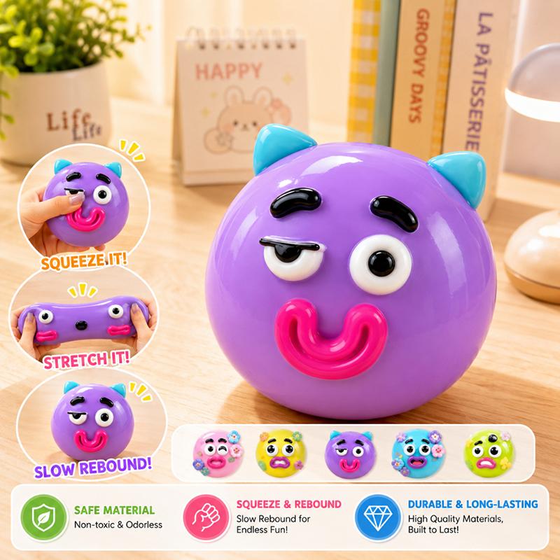 Hundef face swap Stressbälle Entlastung Schreibtischzubehör Für Kinder Erwachsene Hundeförmige Gesichtswechselnde Stressabbau Spielzeuge Stressabbau Ball