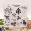 Clear Silicone Stamper for Seal Envelope Card Making Scrapbooking Christmas Decorative Stamper for Craft Embellishments
